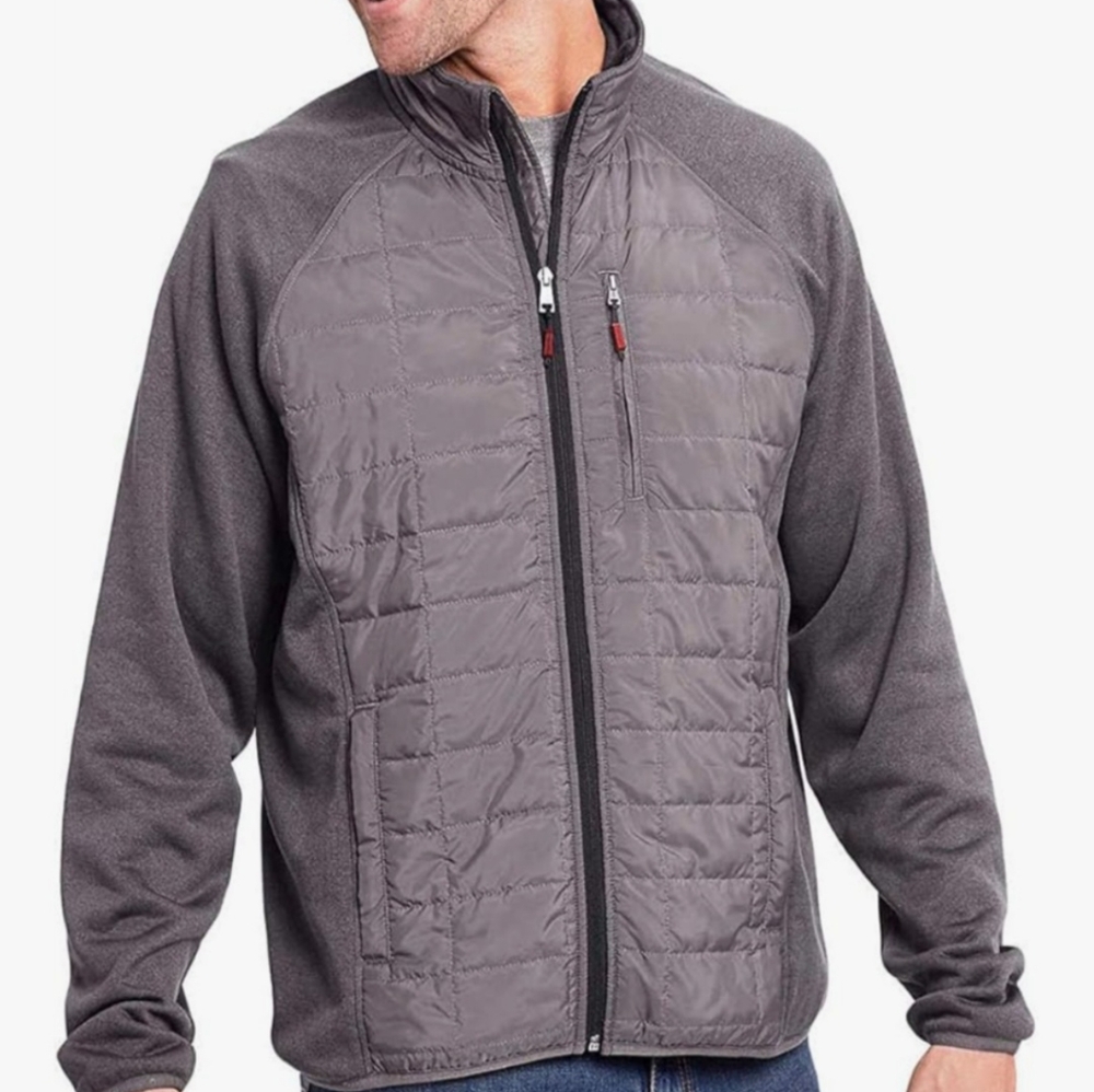 Orvis Men's Mixed Media Full Zipper Quilted Jacket (NWT)